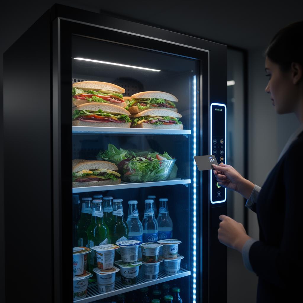 AI smart cooler with glass door